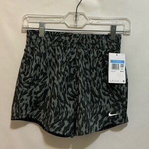 Nike Kids Athletic Shorts Black and Gray Modern Design Size M - NWT!